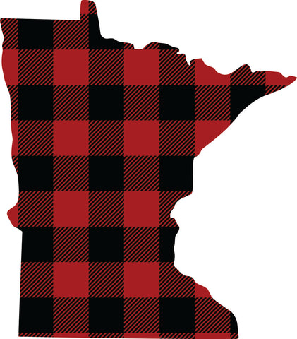 Buffalo Plaid MN Decal